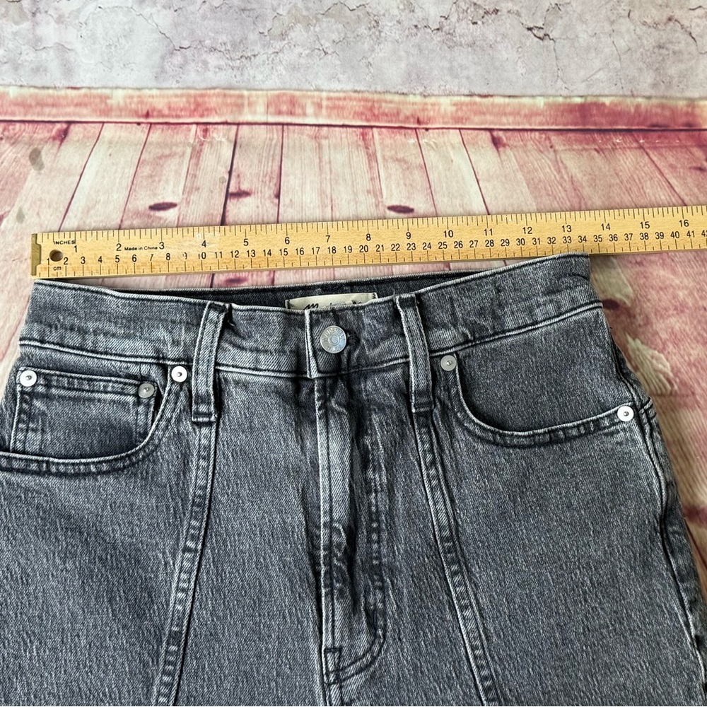 💵Madewell The Perfect Vintage Straight Jean Front Seam in Faded Gray Size 27 - Picture 12 of 13